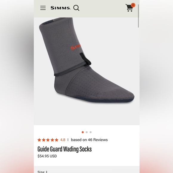 Simms Other - Final markdown, buy it now. Simms Black Neoprene Wading Socks